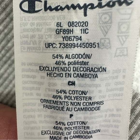 Champion Size Small Gray Chenille Hoodie Sweatshirt - Picture 12 of 15